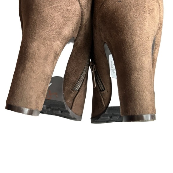 IMPO Oralia Textil Brown Suede Heeled Booties Sz 11 - Picture 9 of 10